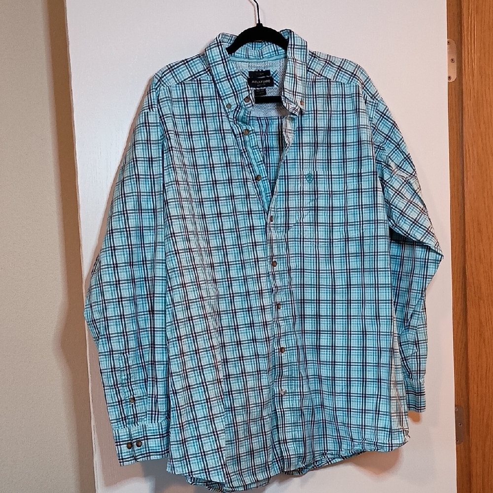 Ariat Blue and White Checkered Shirt